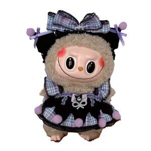 Labubu Kuromi Dress Headband Outfit 2 Piece Black Clothing Clothes Accessories